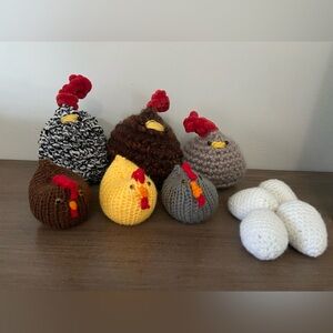 Crochet Chickens, Chicks and Eggs